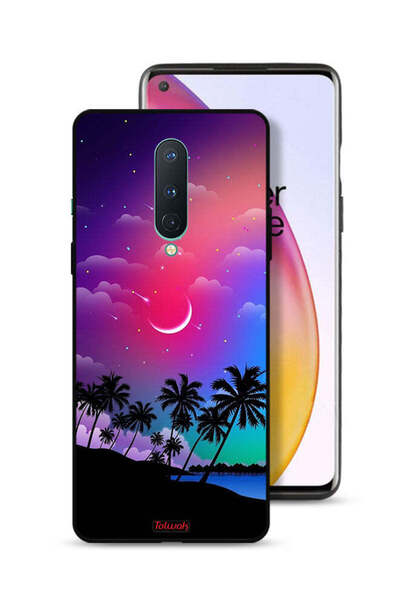 Tolwak OnePlus 8 Protective Case Cover Moon In Night Art