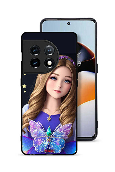 Tolwak غطاء حماية لهاتف OnePlus 11 5G بتصميم فتاة فراشة لطيفة