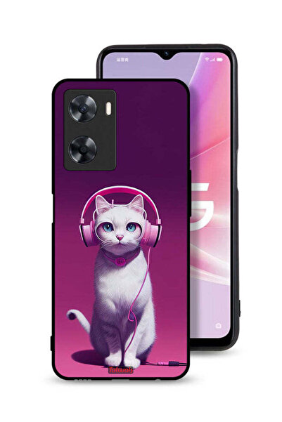 Tolwak غطاء حماية لهاتف Oppo A77s بتصميم قطة لطيفة