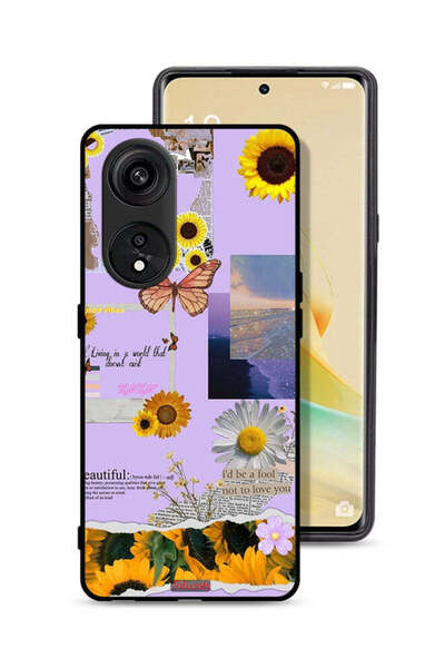 Tolwak غطاء حماية لهاتف Oppo A1 Pro - ملصقات عباد الشمس الجميلة