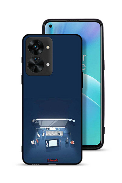 Tolwak غطاء حماية لجهاز OnePlus Nord 2T 5G بتصميم فني لمكتب الكمبيوتر