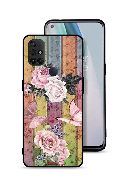 Tolwak غطاء حماية لهاتف OnePlus Nord N10 5G بنقشة فراشات الخوخ والورود