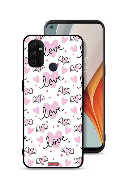 Tolwak غطاء حماية لهاتف OnePlus Nord N100 بنمط فني "حب وقلب"