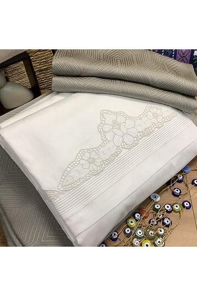 OYA home White Business Duvet Cover Set - King Size - 6 Pieces