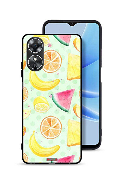 Tolwak غطاء حماية لهاتف Oppo A17 برسومات فنية بألوان مائية وفواكه