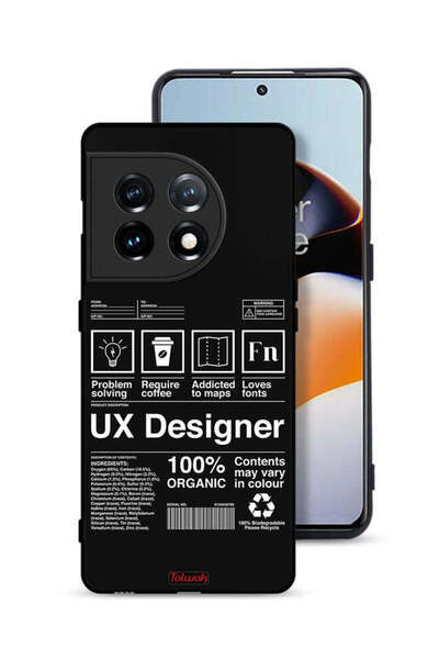 Tolwak غطاء حماية لهاتف OnePlus 11 5G، ملصق مصمم تجربة المستخدم
