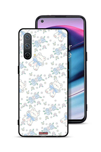 Tolwak غطاء حماية لهاتف OnePlus Nord CE 5G برسومات دب تيدي لطيف وزهور