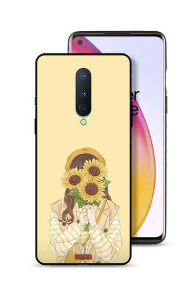 Tolwak غطاء حماية لهاتف OnePlus 8 بغطاء وجه مع زهور عباد الشمس