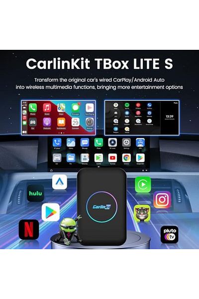 carlinkit Tbox LITE S (ترقية)، صندوق Android Ai فائق 4 في 1 مع مخرج HDMI 4+32 جيجابايت