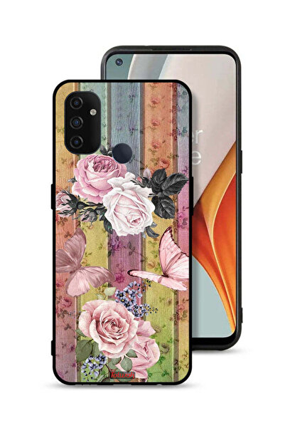 Tolwak غطاء حماية لهاتف OnePlus Nord N100 بنقشة فراشات الخوخ والورود