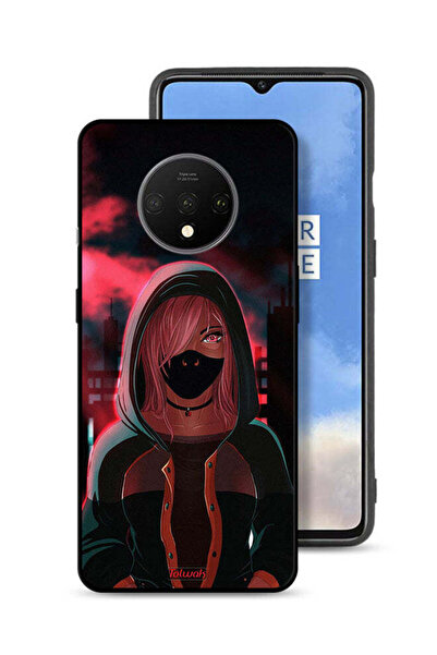 Tolwak غطاء حماية لهاتف OnePlus 7T برسومات فتاة ترتدي قناعًا