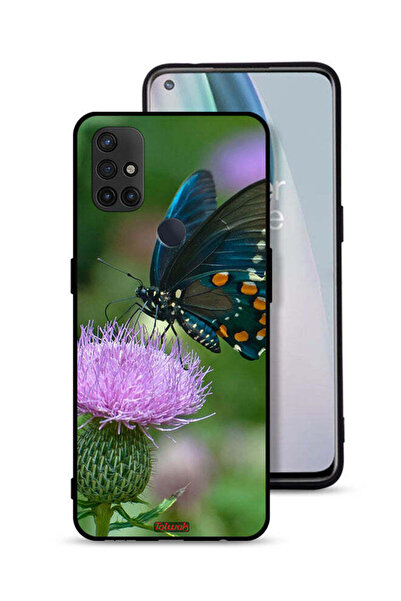 Tolwak غطاء حماية لهاتف OnePlus Nord N10 5G بتصميم فراشة تجلس على زهرة