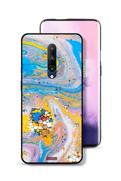 Tolwak غطاء حماية لهاتف OnePlus 7 Pro بتصميم أحجار كريمة ملونة تجريدية