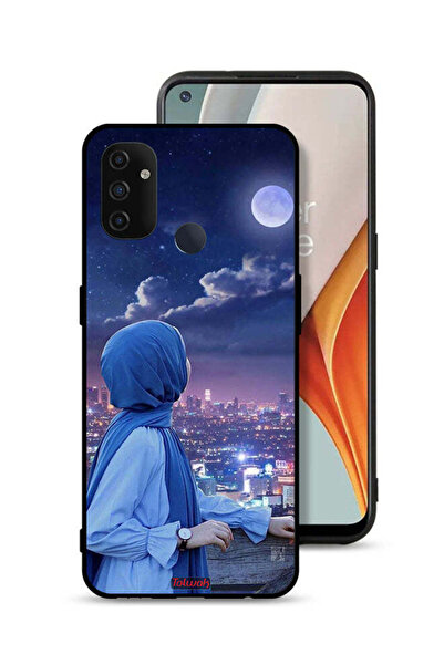 Tolwak غطاء حماية لهاتف OnePlus Nord N100 بطبعة فتاة محجبة تنظر إلى القمر