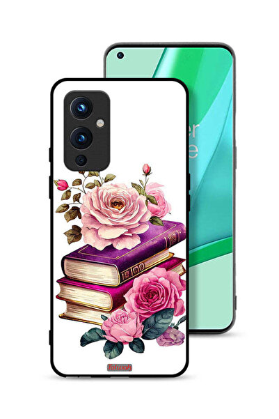 Tolwak OnePlus 9 5G Protective Case Cover Roses And Books