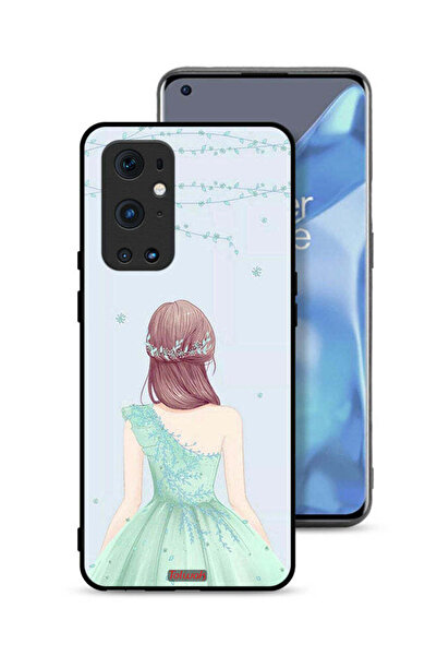 Tolwak غطاء حماية لهاتف OnePlus 9 Pro 5G، فتاة لطيفة ترتدي فستانًا مزهرًا