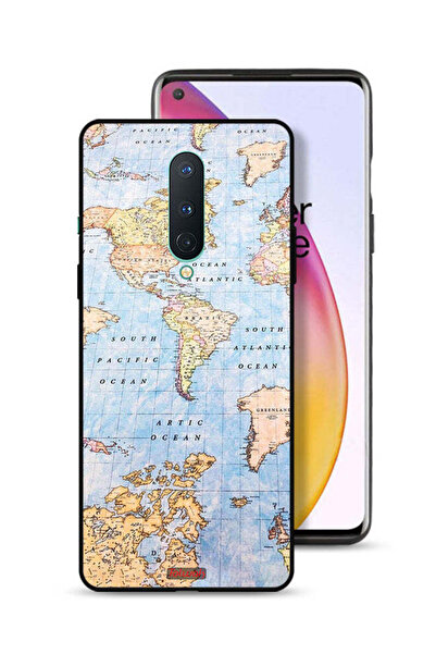 Tolwak غطاء حماية لهاتف OnePlus 8 بتصميم خريطة العالم