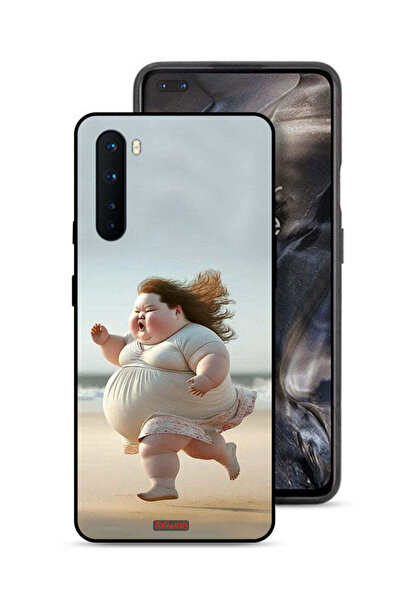 Tolwak غطاء حماية OnePlus Nord بتصميم فتاة سمينة تركض