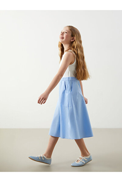 LC Waikiki Rochie pentru fete cu guler rotund de sezon nou - S5L284Z4