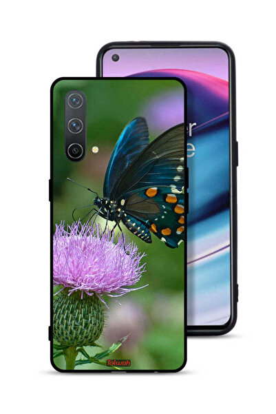 Tolwak غطاء حماية لهاتف OnePlus Nord CE 5G بتصميم فراشة على زهرة