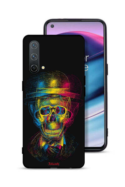 Tolwak غطاء حماية لهاتف OnePlus Nord CE 5G بتصميم جمجمة وقبعة ملونة وفن خيالي