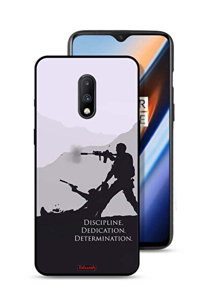 Tolwak غطاء حماية لهاتف OnePlus 7 بتصميم "الانضباط والتفاني والتصميم"