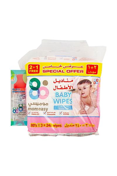 Generic Momeasy Baby Wipes 80 Sheets 2+1 + Offer