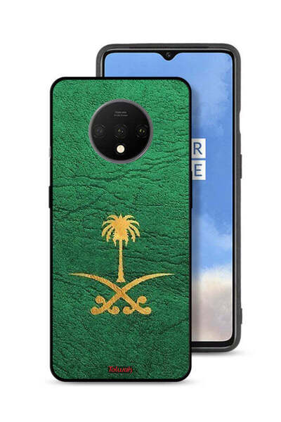 Tolwak غطاء حماية لهاتف OnePlus 7T من الجلد مع علامة المملكة العربية السعودية