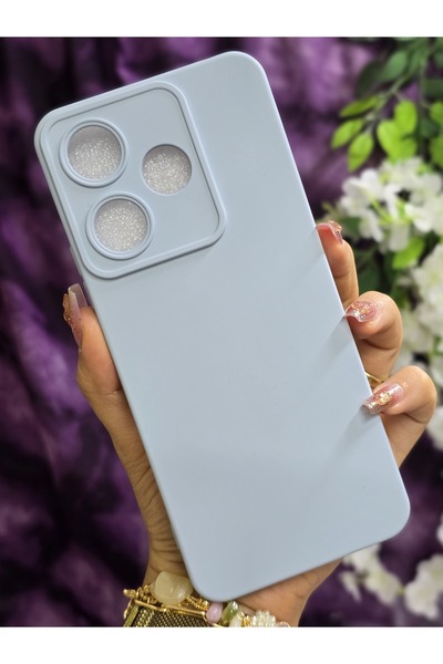 Magic Ring حافظة هاتف Xiaomi Redmi 13 متوافقة مع مخملية باللون الأزرق الفاتح