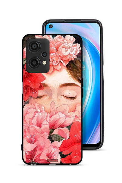 Tolwak غطاء حماية لهاتف OnePlus Nord CE 2 Lite 5G، وجه فتاة مخفي في فن الزهور