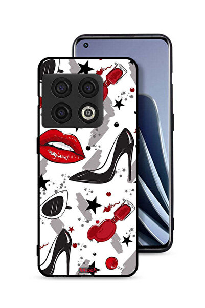 Tolwak غطاء حماية لهاتف OnePlus 10 Pro 5G برسومات أحمر الشفاه والأحذية