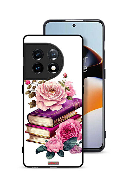 Tolwak غطاء حماية لهاتف OnePlus 11 5G بنقشة الورود والكتب