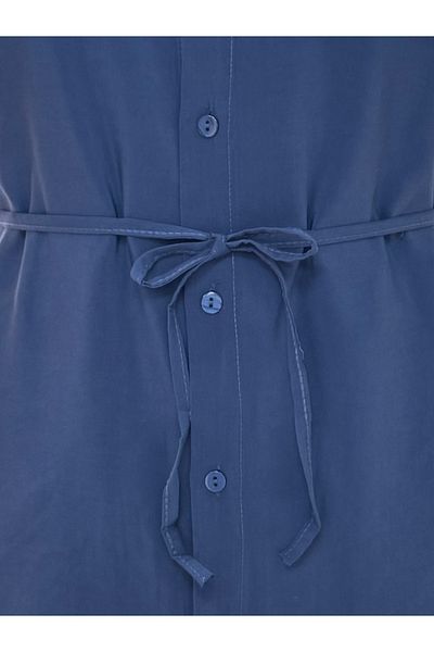 MİHRA STORE Seruna Wide Sleeve Shirt-Chi513 Navy Blue