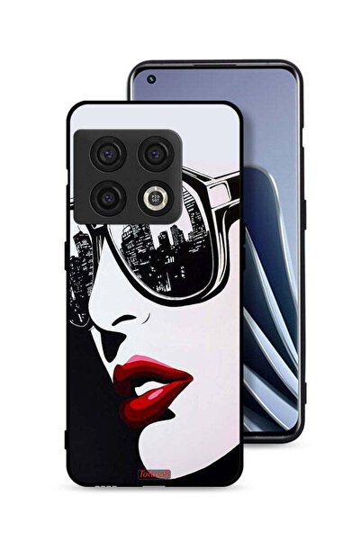 Tolwak غطاء حماية لهاتف OnePlus 10 Pro 5G بتصميم وجه فتاة وفن تجريدي
