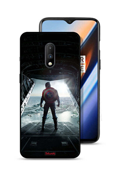 Tolwak غطاء حماية لهاتف OnePlus 7 بتصميم صورة كابتن أمريكا