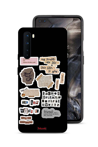 Tolwak غطاء حماية لهاتف OnePlus Nord مع ملصقات اقتباسات الحظ السعيد