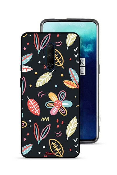 Tolwak غطاء حماية لهاتف OnePlus 7T Pro بتصميم زهور وأوراق فنية تجريدية