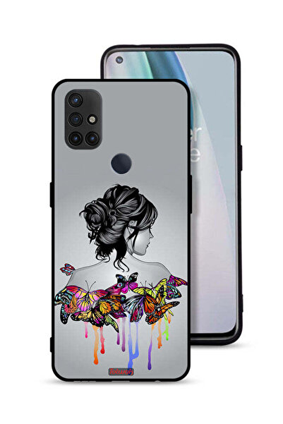 Tolwak غطاء حماية لهاتف OnePlus Nord N10 5G برسومات فراشات وفتاة فنية تجريدية