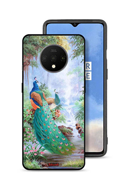 Tolwak غطاء حماية لهاتف OnePlus 7T بنقشة الطاووس