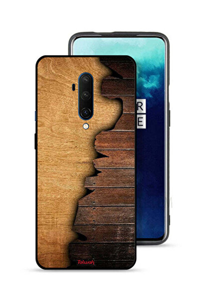 Tolwak غطاء حماية لهاتف OnePlus 7T Pro بنمط خشبي عتيق