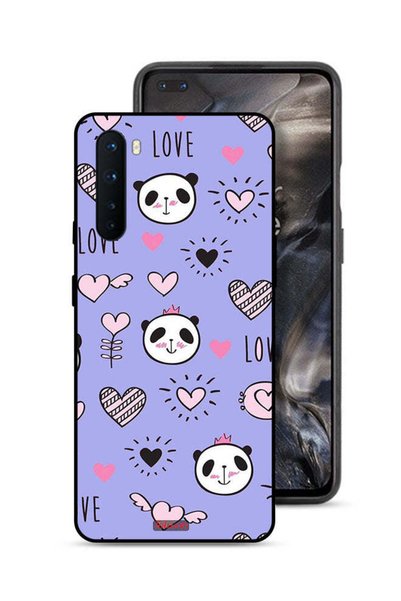 Tolwak غطاء حماية OnePlus Nord بتصميم Love And Panda Doodle