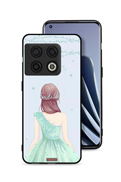 Tolwak غطاء حماية لهاتف OnePlus 10 Pro 5G بطبعة فتاة لطيفة ترتدي فستانًا مزهرًا