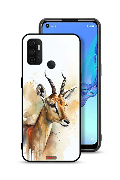 Tolwak غطاء حماية لهاتف Oppo A32 بتصميم غزال تجريدي