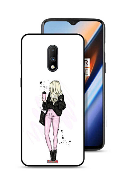 Tolwak غطاء حماية لهاتف OnePlus 7 بتصميم فتاة تحمل كوب قهوة