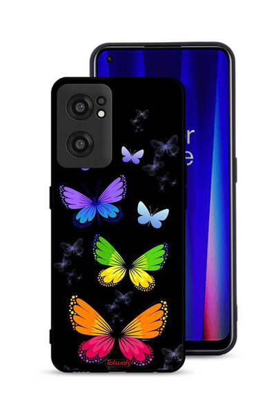 Tolwak OnePlus Nord CE 2 5G Protective Case Cover Colorful Butterflies