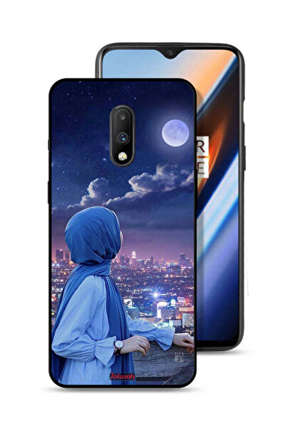 Tolwak غطاء حماية لهاتف OnePlus 7 بطبعة فتاة محجبة تنظر إلى القمر