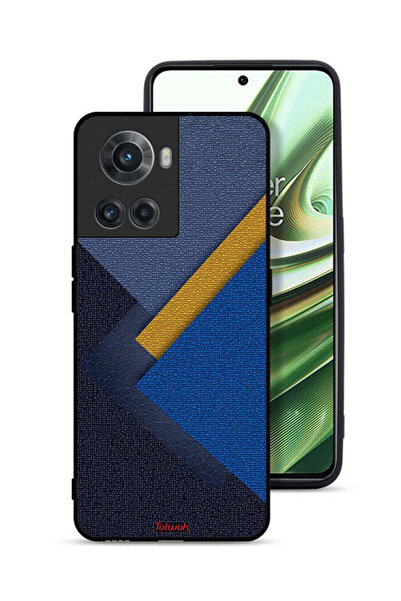 Tolwak غطاء حماية لهاتف OnePlus 10R 5G بنقشة مثلثات جلدية
