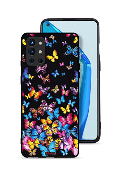 Tolwak OnePlus 9R 5G Protective Case Cover Colorful Butterflies