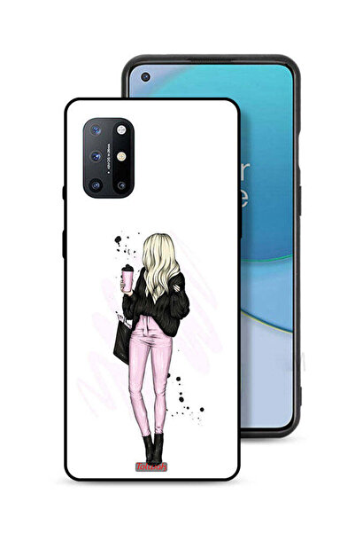 Tolwak غطاء حماية لهاتف OnePlus 8T Plus 5G، فتاة تحمل فن فنجان القهوة