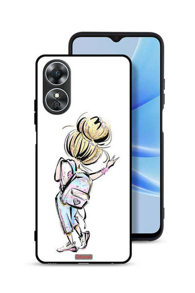 Tolwak غطاء حماية Oppo A17 بتصميم فتاة العودة إلى المدرسة